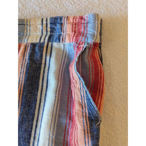 Per Se Striped Linen Blend Multi-Color Tie String Pants Sz XL? - Picture 5 of 9